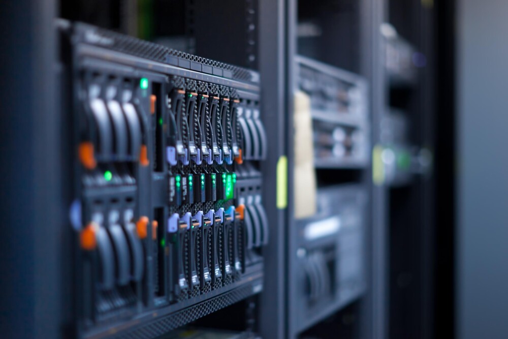 Nahaufnahme eines Serverracks